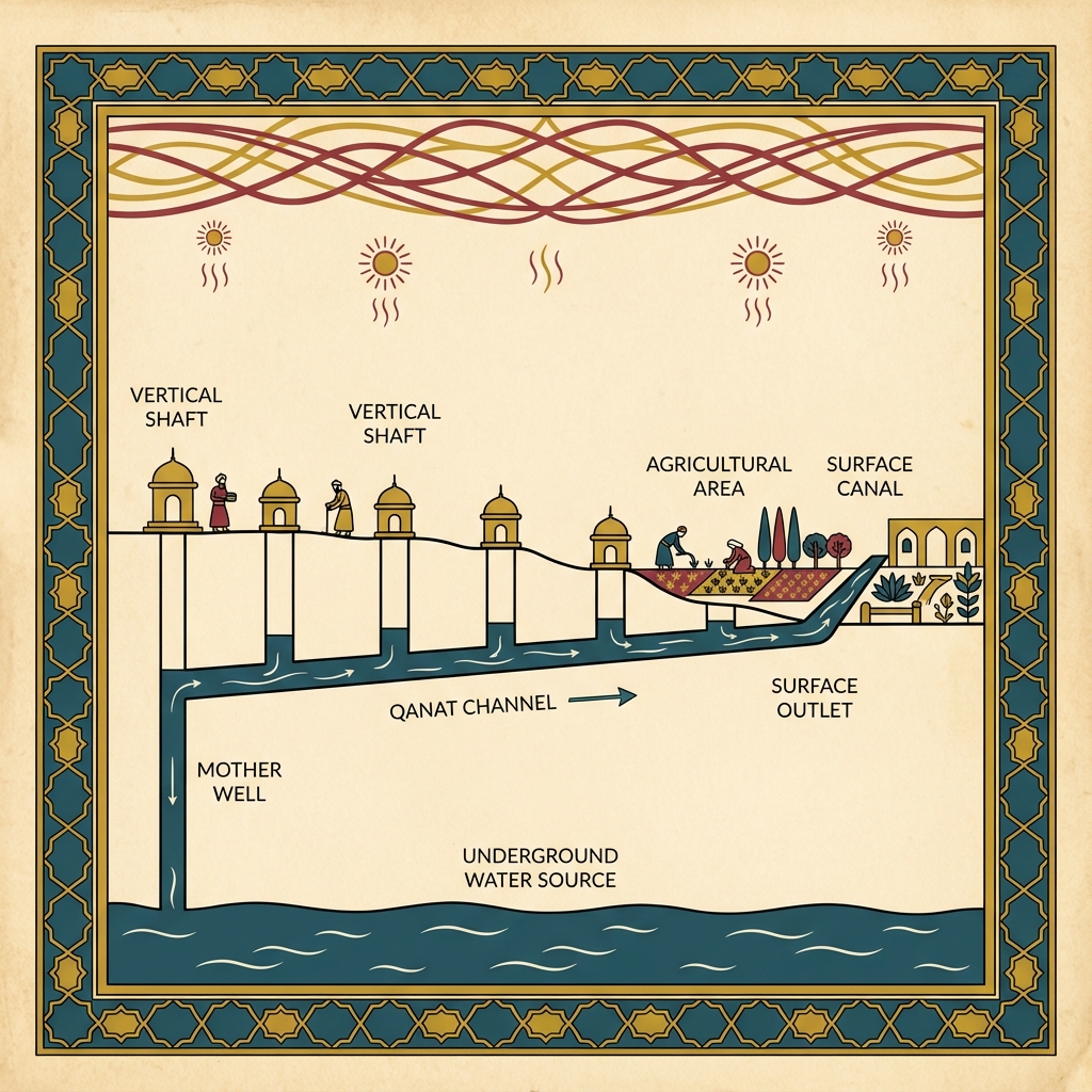 Qanat System Infographic